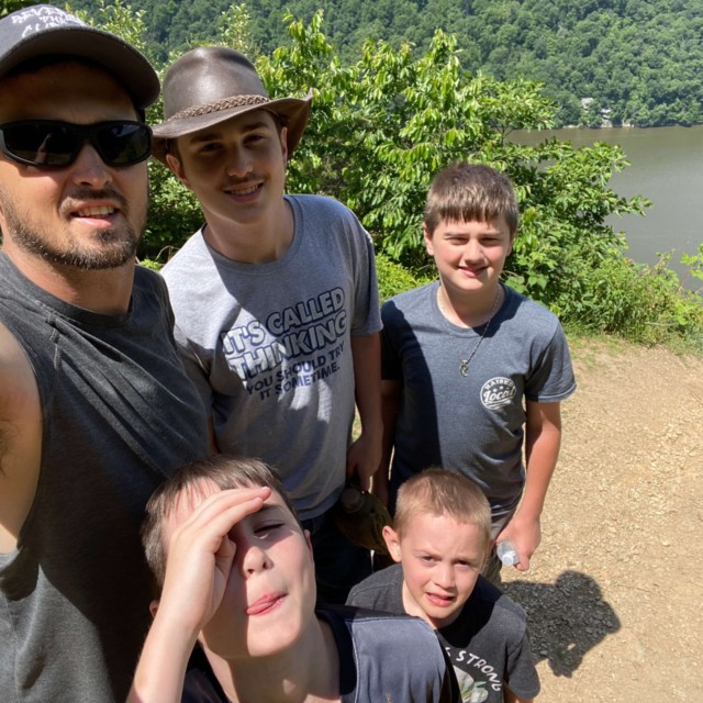 Joel and the 4 boys went on a weekend camping trip