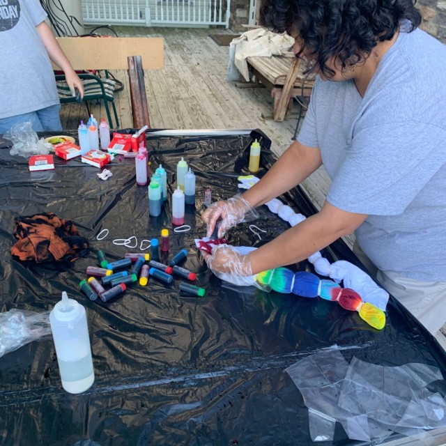 Juanis was meticulous about her tie dye!