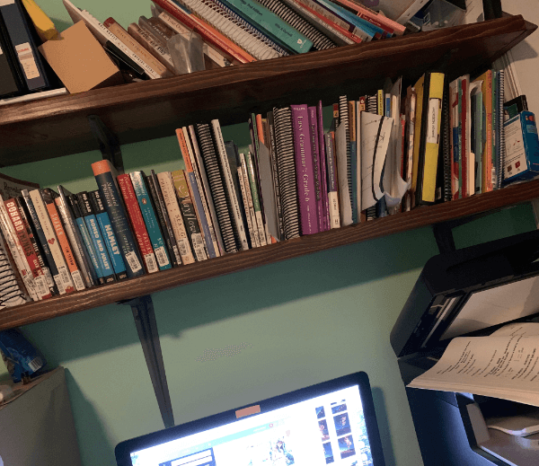 My poor bookshelf! LOL