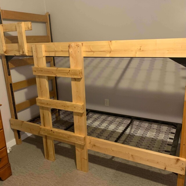 The ladder on the bunkbed, which is the only part I contributed to