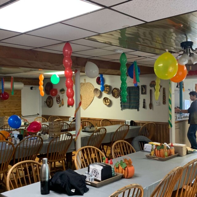 We decorated the luncroom to celebrate Dave Crookshank, who was at the ministry for many years, and has since moved on