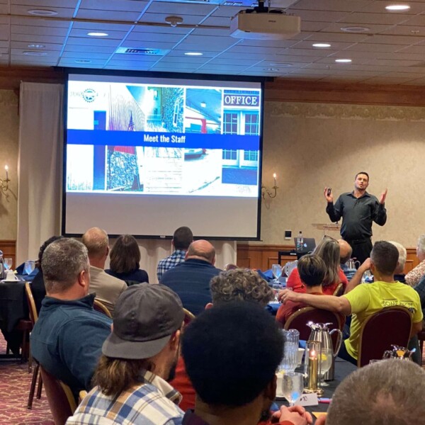 Pretty sure this is when Joel was introducing all the staff and saying "I work with a bunch of weirdos." (Okay, maybe not those exact words but it's pretty dang close)