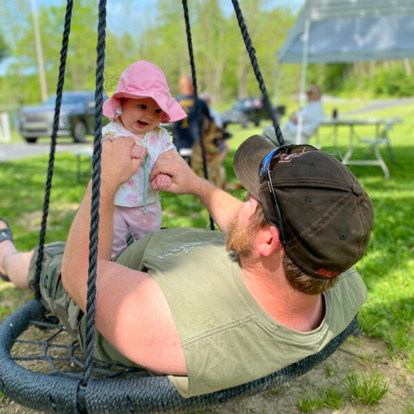 Echo is such a happy baby, and especially loves her dad