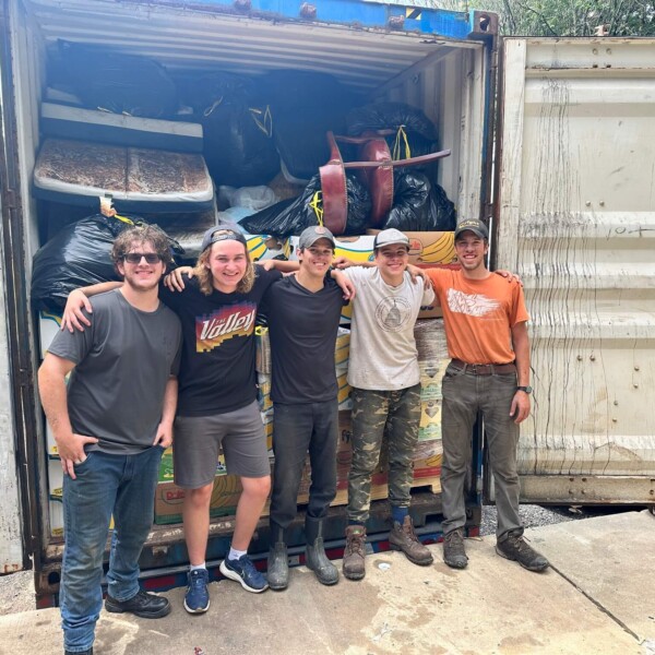 The Equip students Donovan, Logan, Aidan, and Caleb. Kai is in the middle.