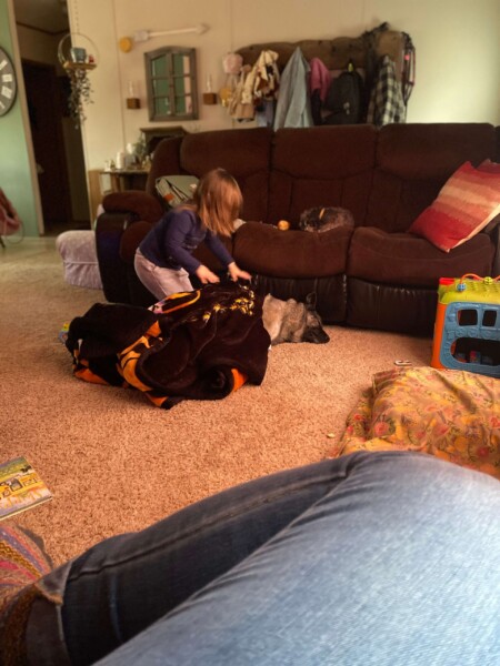 Arya saw Freya sleeping and felt she needed to be a little cozier