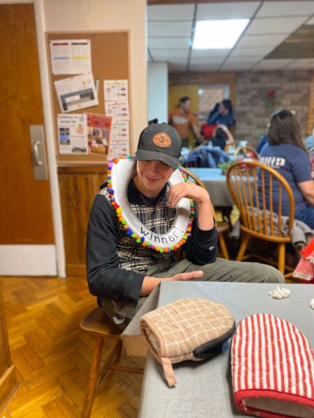 Aidan was obviously proud of his victory and crown