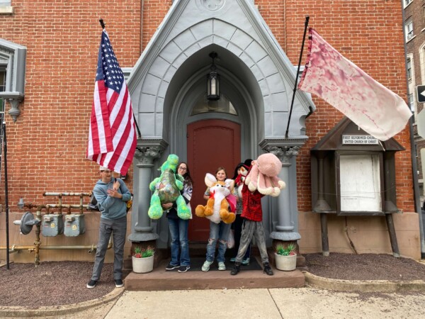 After handing out toys, the Smith kids got to take home a stuffed animal