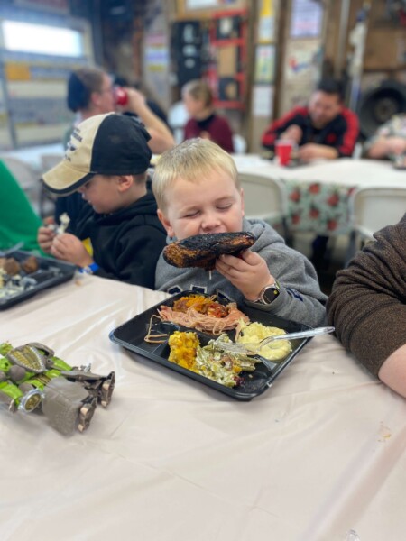 Rowan was very enthusiastic abut his Christmas lunch